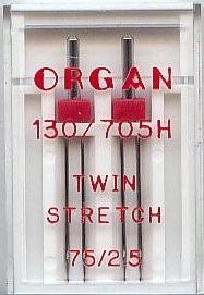 Organ 2x Twin/Stretch Machinenaald nr 75/2.5, 10 doosjes